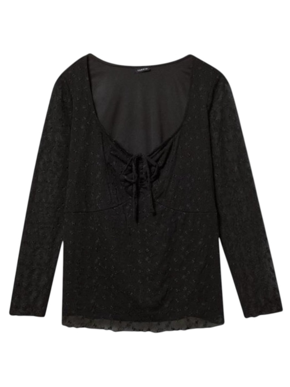 Torrid Black Embroidered Floral Lace Dark Romantic Sheer Long Sleeve Blouse 4X